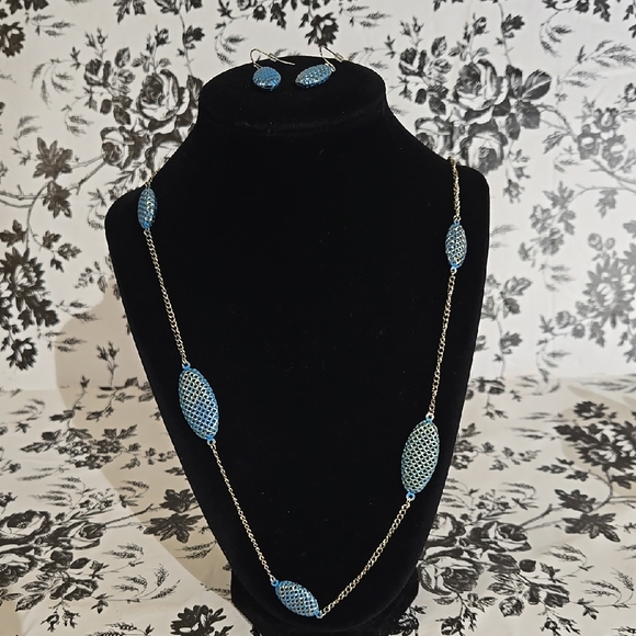 Elegant Blue Jewelry Set slp26 - Picture 1 of 5